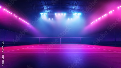 Volleyball Court Arena Field. AI generated illustration