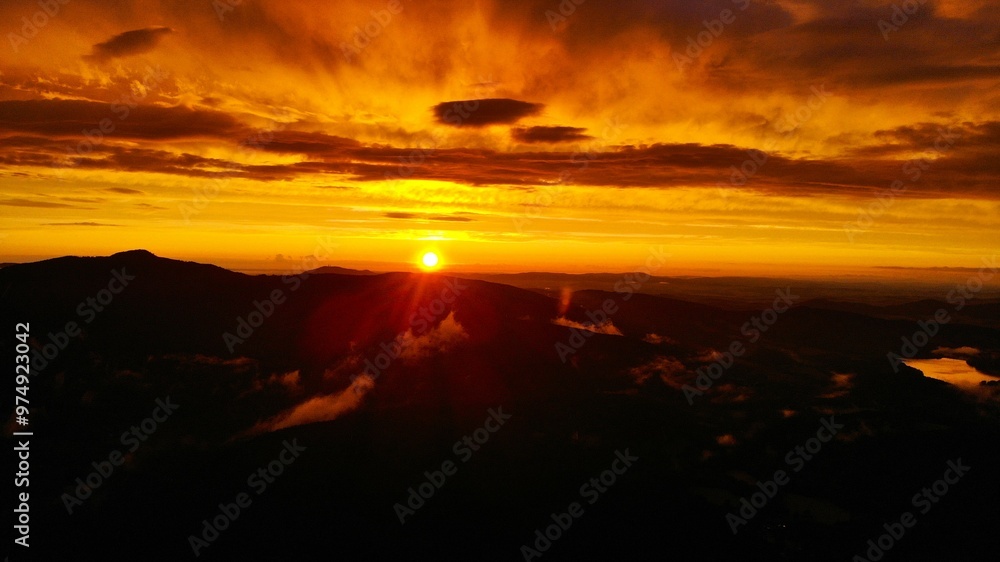 beautiful sunset over the mountains beautiful sunset over the mountains