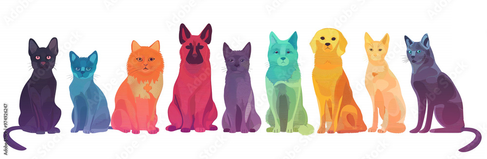 abstract cat and dog background abstract cat and dog background