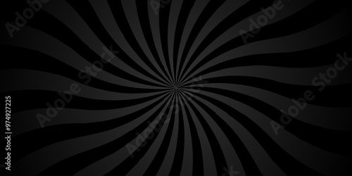 Seamless retro black and gray sunrise stripe sunburst texture design. comic or cartoon concept background with blank space design. Vector abstract rays sunburst backdrop banner wallpaper background.