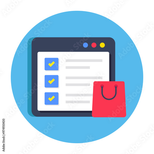 Perfect design icon of shopping list 