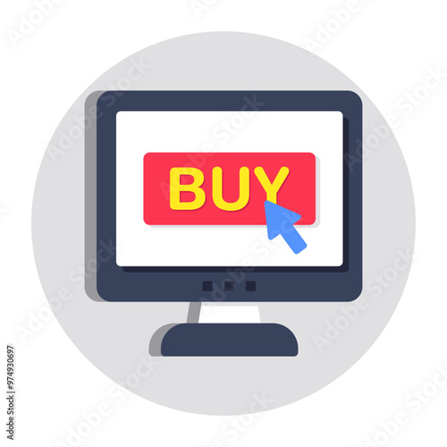 Unique design icon of buy online
