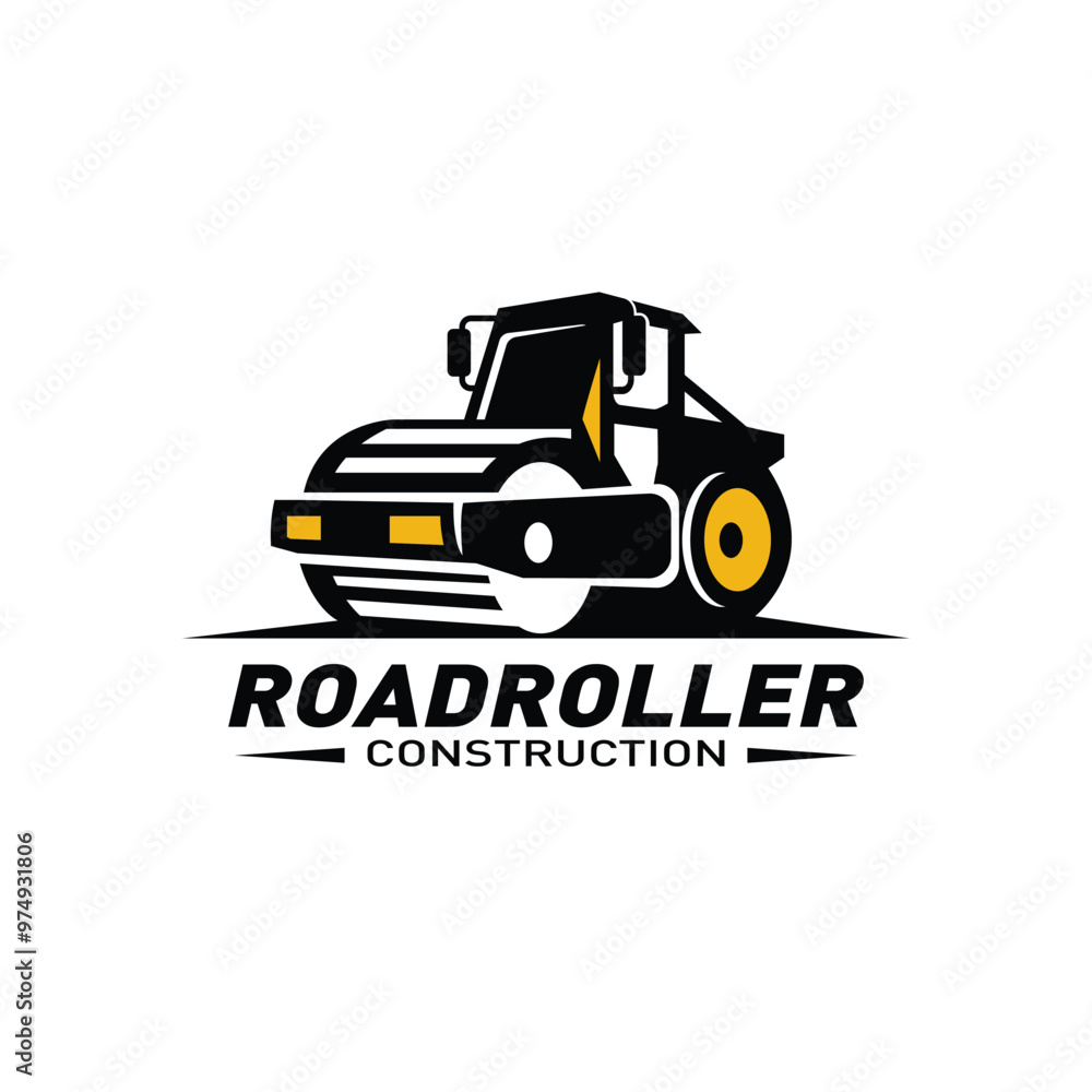 Vector logo of asphalt paving road works Vector logo of asphalt paving road works