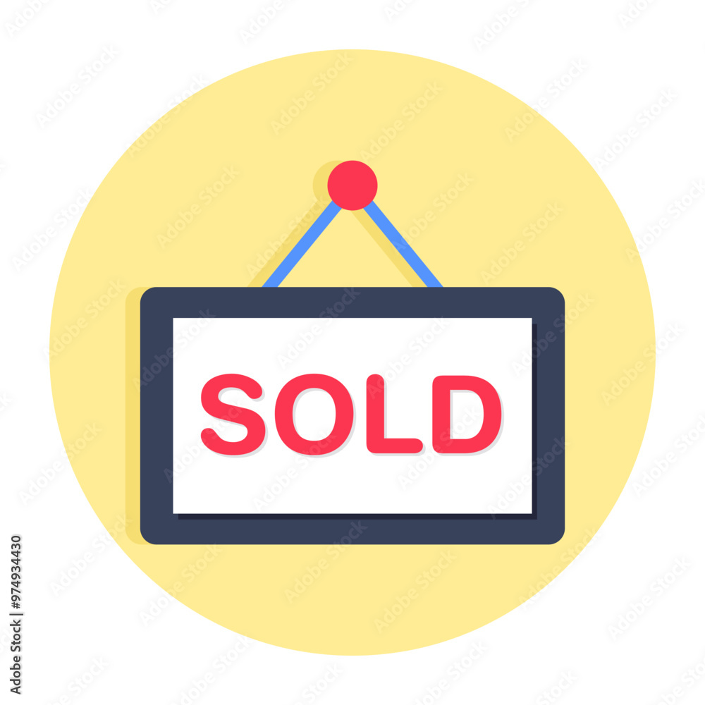 A trendy design icon of sold board A trendy design icon of sold board