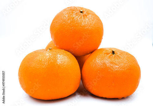 tangerines isolated on white background