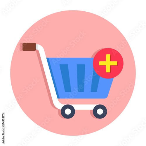 Add to cart icon, editable vector