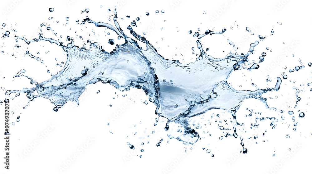 Dynamic Water Splash Effect Against White Background Creating a Mesmerizing and Fresh Visual Pattern Dynamic Water Splash Effect Against White Background Creating a Mesmerizing and Fresh Visual Pattern