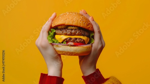 young girl with a big sandwich