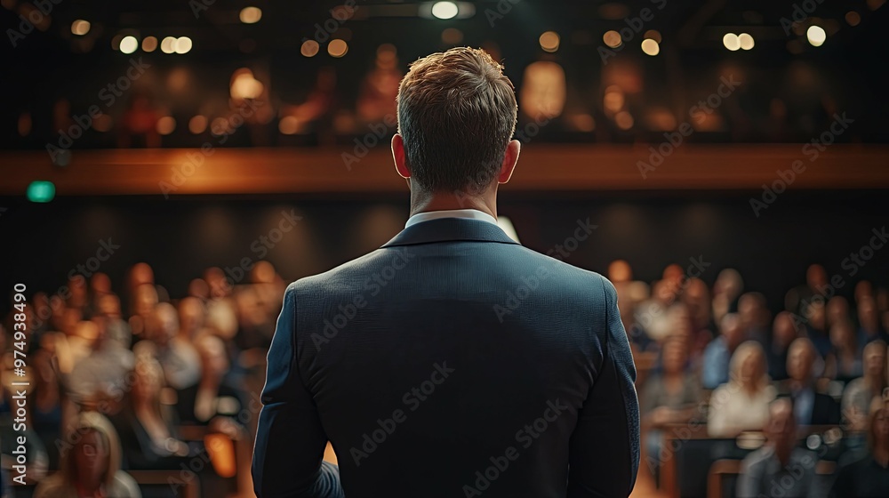 A Speaker Facing a Large Audience from Behind A Speaker Facing a Large Audience from Behind