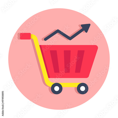 Shopping cart icon, editable vector