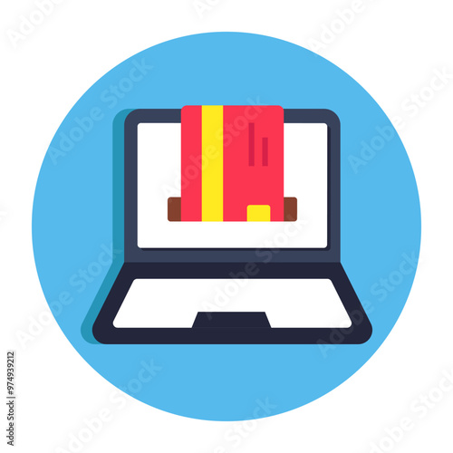 Online card payment icon in trendy vector design photo