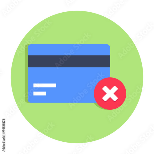 Premium download icon of card not accepted 