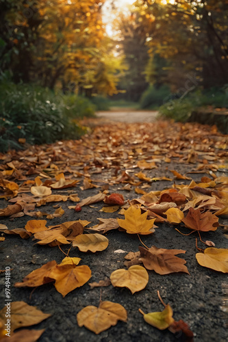 autumn leaves in the park