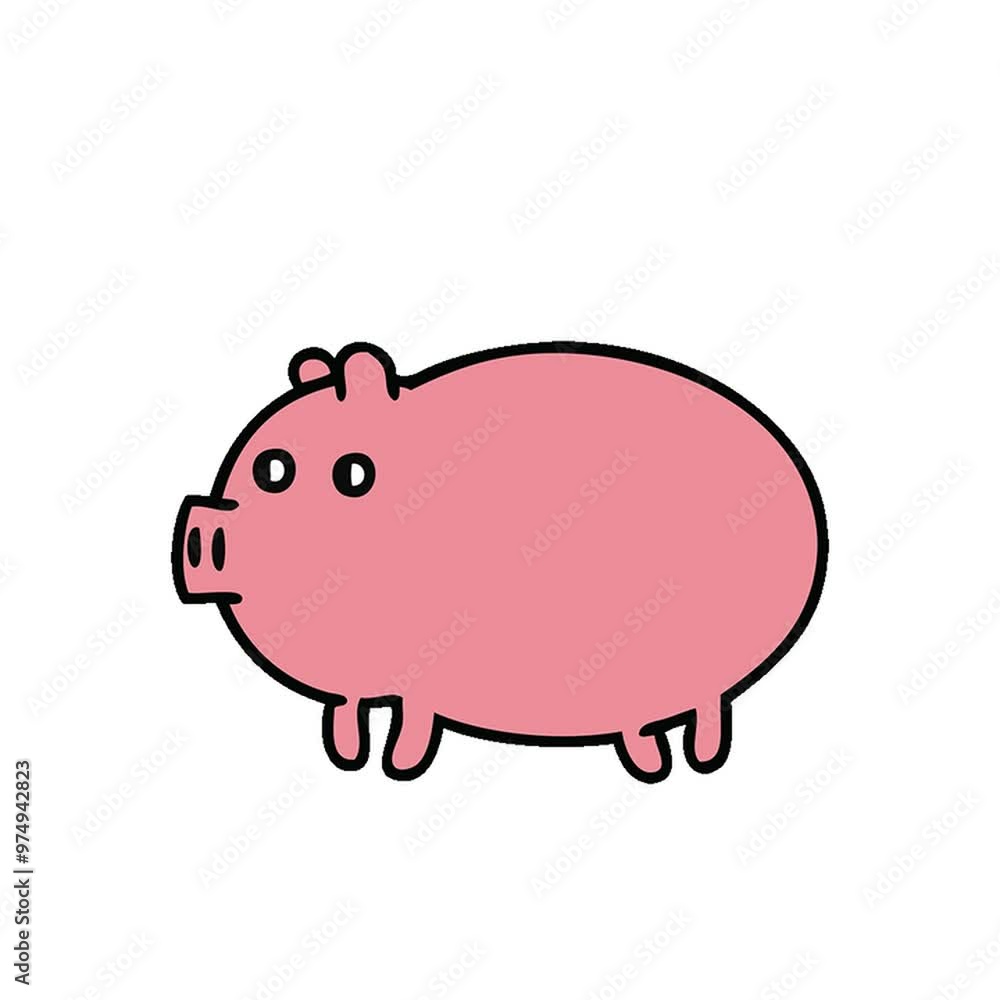 cute cartoon of a fat pig cute cartoon of a fat pig