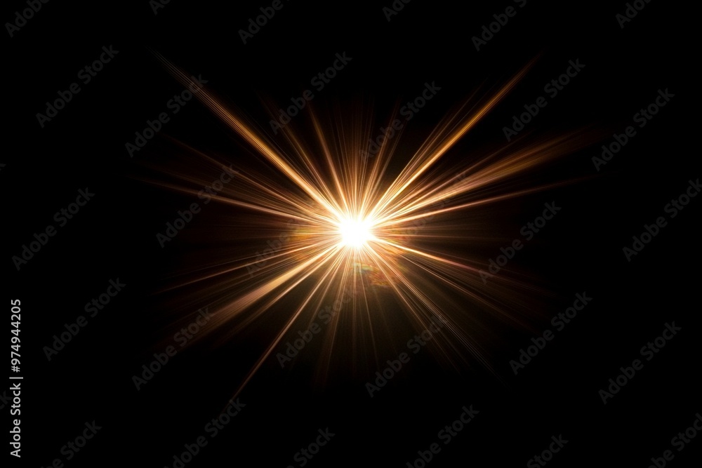 Light Flare on Black Background – Radiant Starburst Effect for Graphic Design Light Flare on Black Background – Radiant Starburst Effect for Graphic Design
