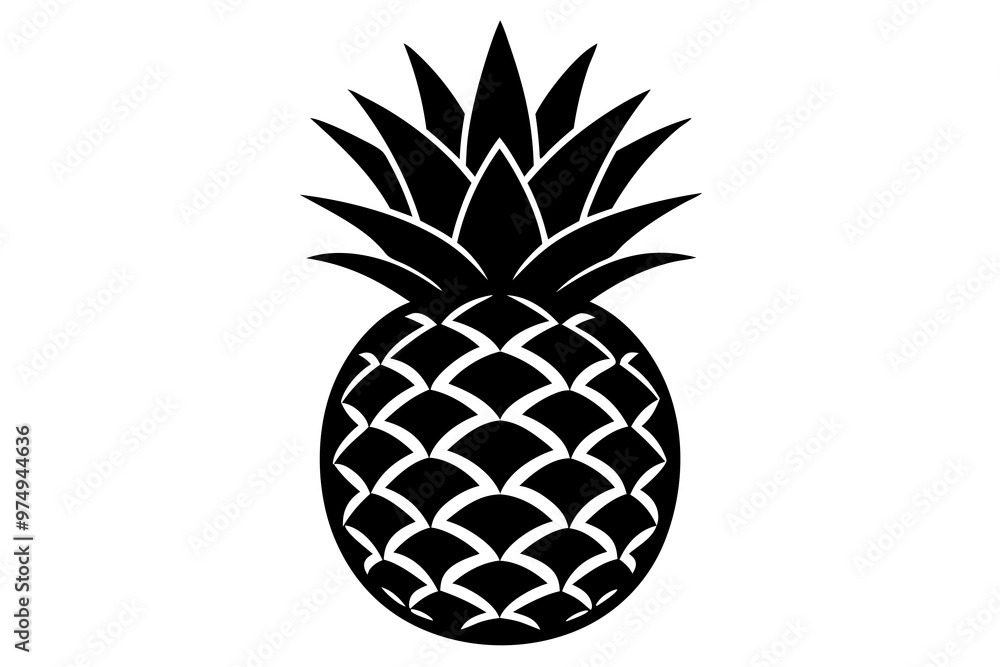 Obraz premium pineapple on white