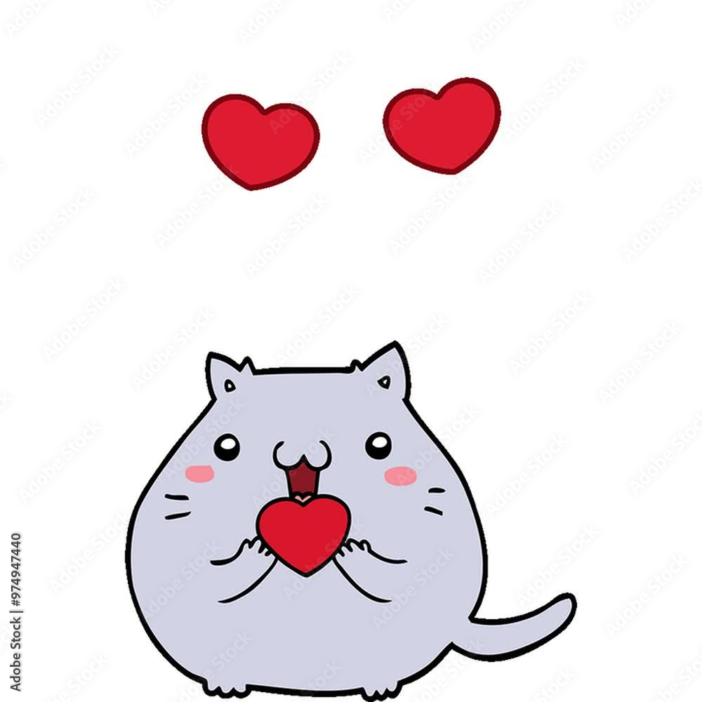cute cartoon cat in love cute cartoon cat in love