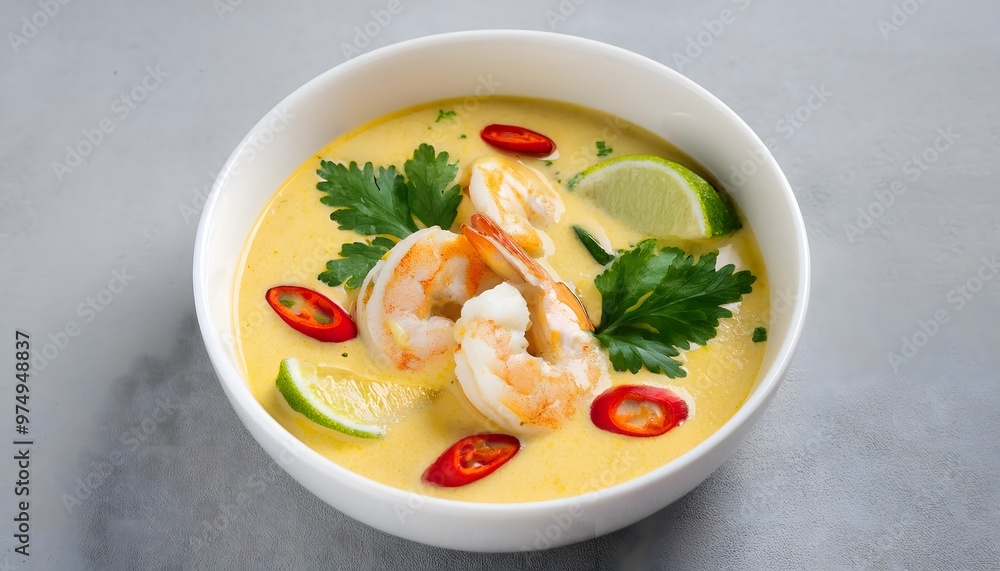 Thai Coconut Curry Soup with Shrimp
