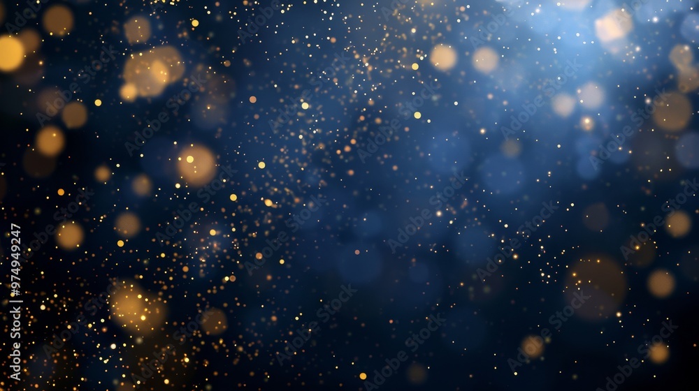 Magic night dark blue frames with sparkling glitter bokeh and light art. Magic night dark blue frames with sparkling glitter bokeh and light art.