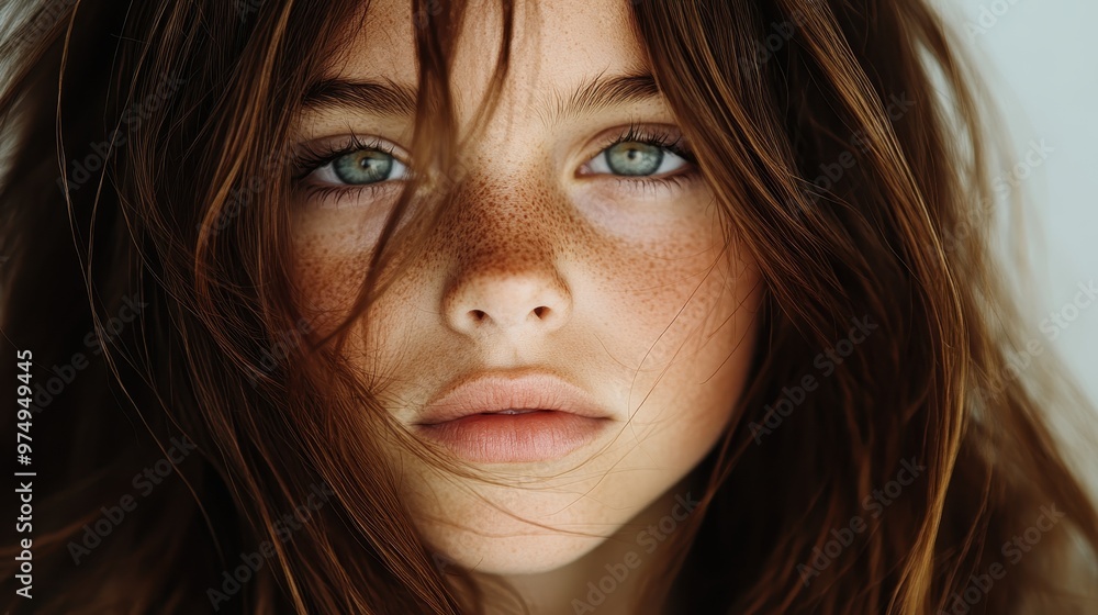 The image shows a close-up of a woman's brown hair, focusing on the texture and flow of the hair, with the face being intentionally blurred for anonymity. The image shows a close-up of a woman's brown hair, focusing on the texture and flow of the hair, with the face being intentionally blurred for anonymity.