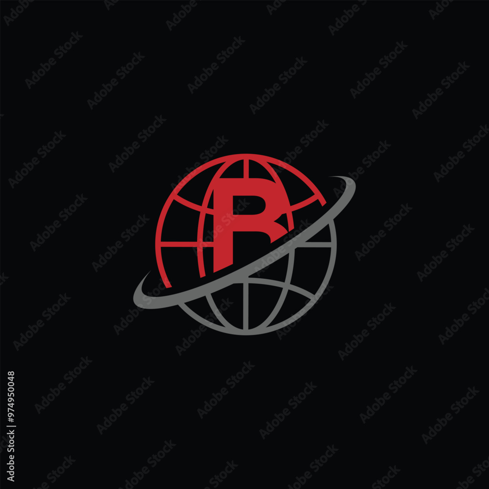 Vector Globe And Financial Symbol With Letter B Vector Globe And Financial Symbol With Letter B