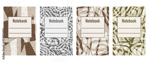 Pattern for notebooks, brochures, book covers, catalogues.