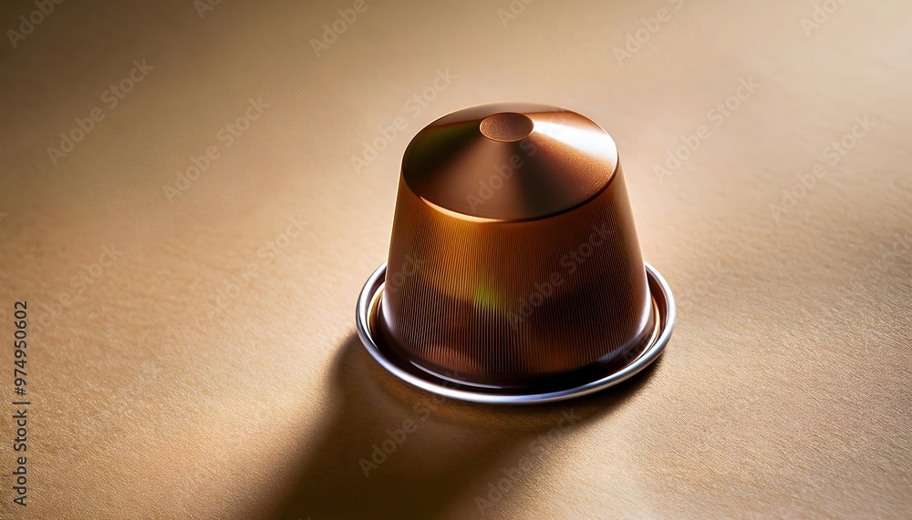 Coffee Capsule with Recycled Material Background Coffee Capsule with Recycled Material Background