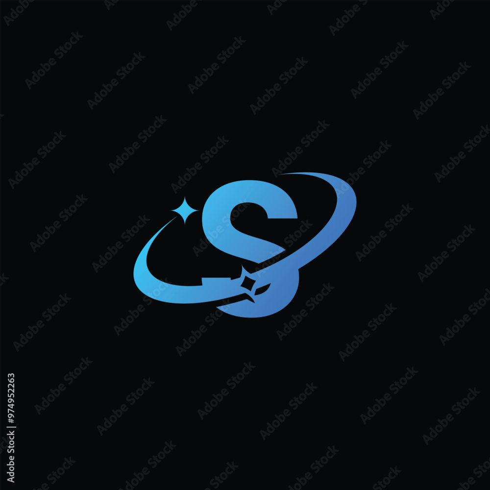 Futuristic S Logo with Space Swoosh and Star Technology and Innovation Design, S tech logo design Futuristic S Logo with Space Swoosh and Star Technology and Innovation Design, S tech logo design