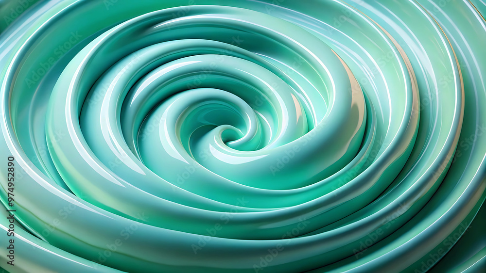 Serene Mint Green and Seafoam Blue Swirl A Calm and Fluid Abstract Composition Serene Mint Green and Seafoam Blue Swirl A Calm and Fluid Abstract Composition