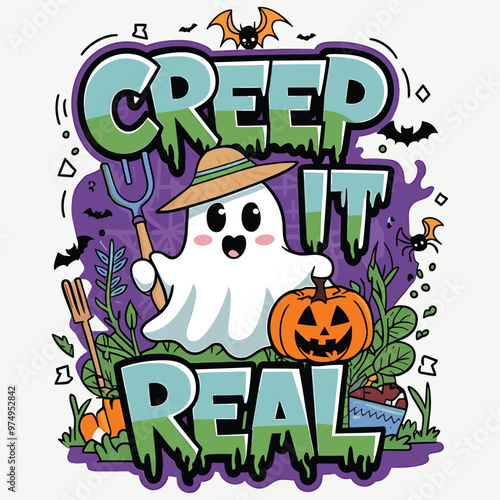 Halloween t-shirt design Vector Graphics. Print ready Halloween t-shirt design.