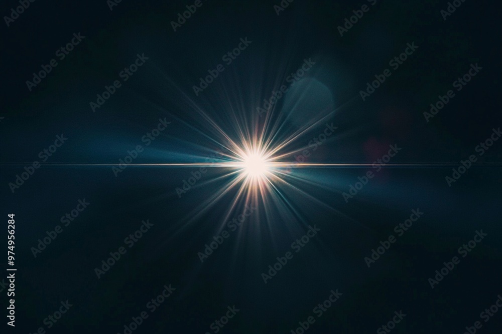 Light Flare on Black Background – Radiant Starburst Effect for Graphic Design Light Flare on Black Background – Radiant Starburst Effect for Graphic Design
