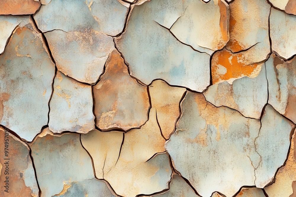 Cracked Earthen Surface Textured Background Cracked Earthen Surface Textured Background