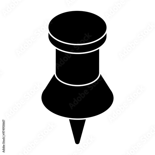 A colored design icon of push pin