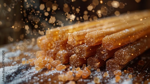 Isolated Salt Sticks on White Background photo