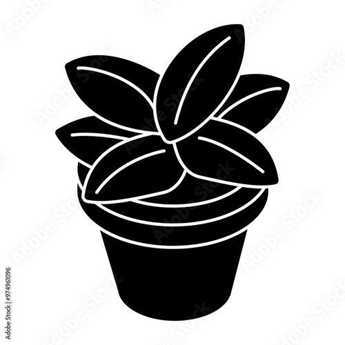 A colored design icon of vase