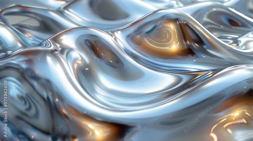 Silver Surging Fluid: Abstract Liquid Metal in Motion Silver Surging Fluid: Abstract Liquid Metal in Motion