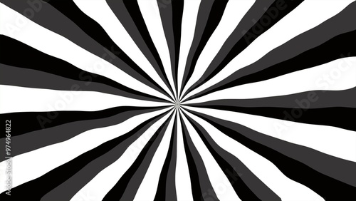 Colorless wavy 2D flat white black gray stripes abstract, cartoon background beams. VIntage copy space image banner backdrop