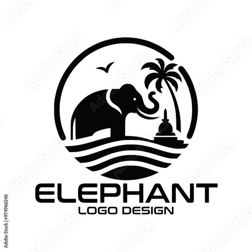 Photography Elephant Vector Logo Design