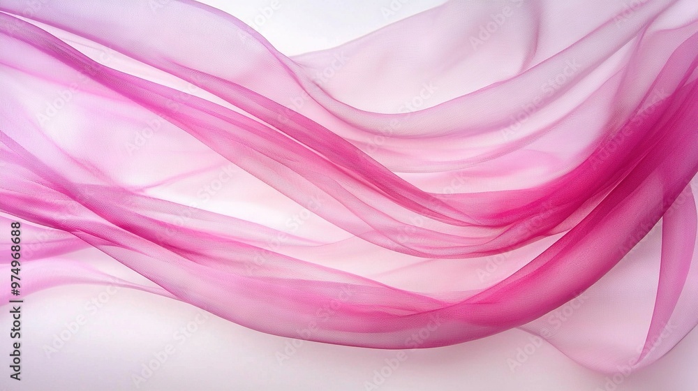 A close-up of a pink and white background, with long, flowing fabric A close-up of a pink and white background, with long, flowing fabric
