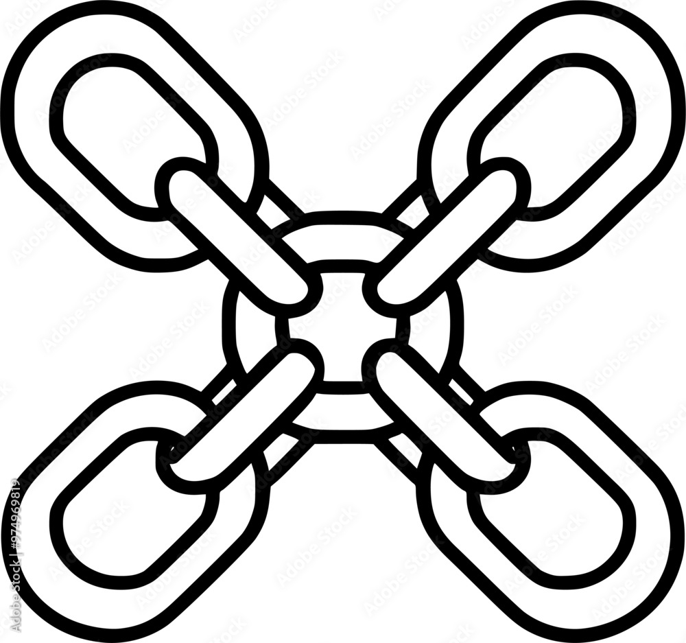 Link chain concept line icon. Simple element illustration. Link sign, symbol, vector, art Link chain concept line icon. Simple element illustration. Link sign, symbol, vector, art