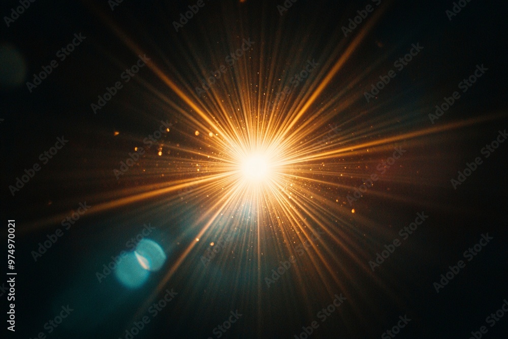 Light Flare on Black Background – Radiant Starburst Effect for Graphic Design Light Flare on Black Background – Radiant Starburst Effect for Graphic Design