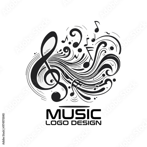 Music Vector Logo Design photo