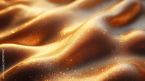 A modern and elegant gold abstract background with dynamic square waves, suitable for luxury events, digital art, or sophisticated design projects.