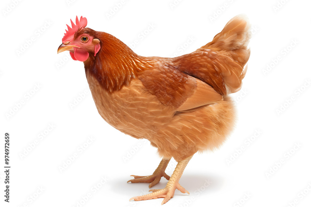 Fototapeta premium chicken on white background