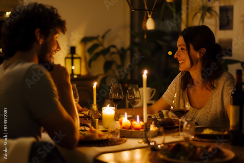 couple sitting in a restaurant