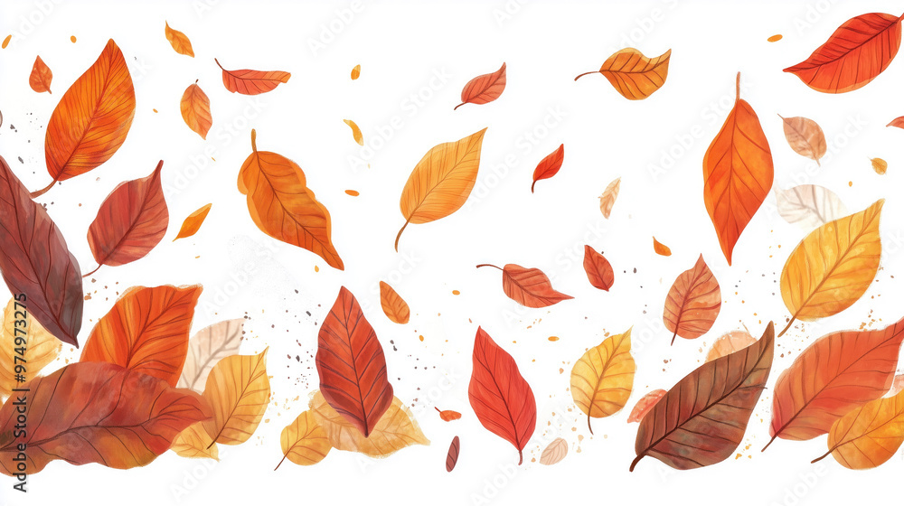 illustration autumn leaves in the wind in white background colorful red orange gold yellow blue seasonal background natural backdrop illustration autumn leaves in the wind in white background colorful red orange gold yellow blue seasonal background natural backdrop