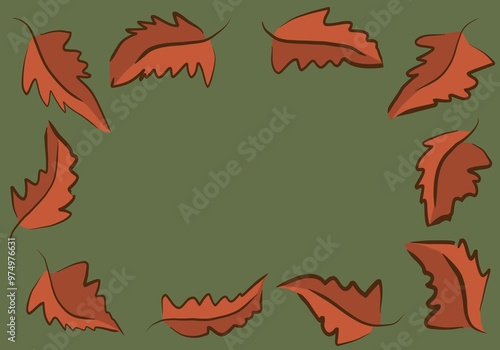 Frame made of leaves