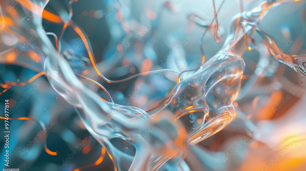 Obraz premium Mesmerizing Swirls of Digital Abstraction A Captivating 3D Visualization of Ethereal Energy