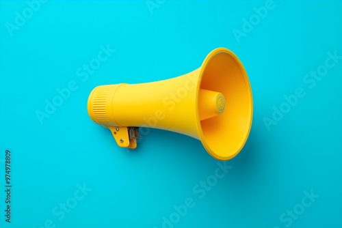 Megaphone on solid background, Black Friday, sale promotion concept banner