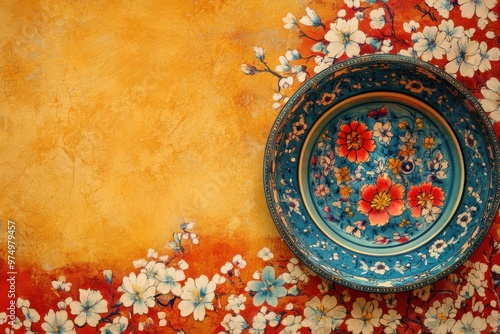 Cheerful nowruz celebration artwork. Ideal for greeting cards, marketing posters, or decorative banners